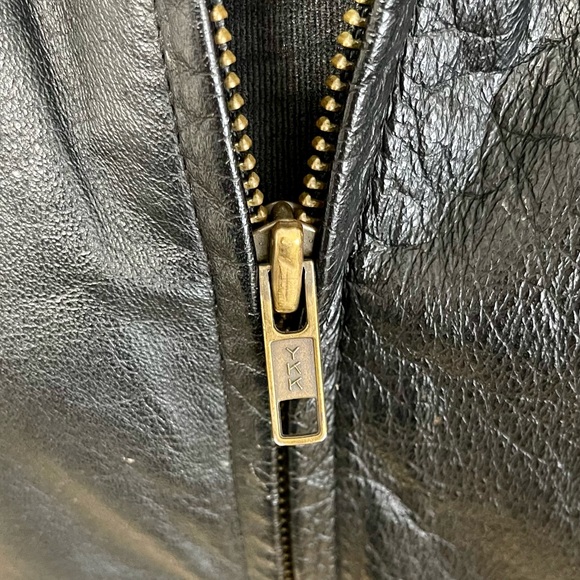 Hill & Archer Leather bomber style jacket, Approx 24” PTP, 26” Long Size 42 - Picture 3 of 11